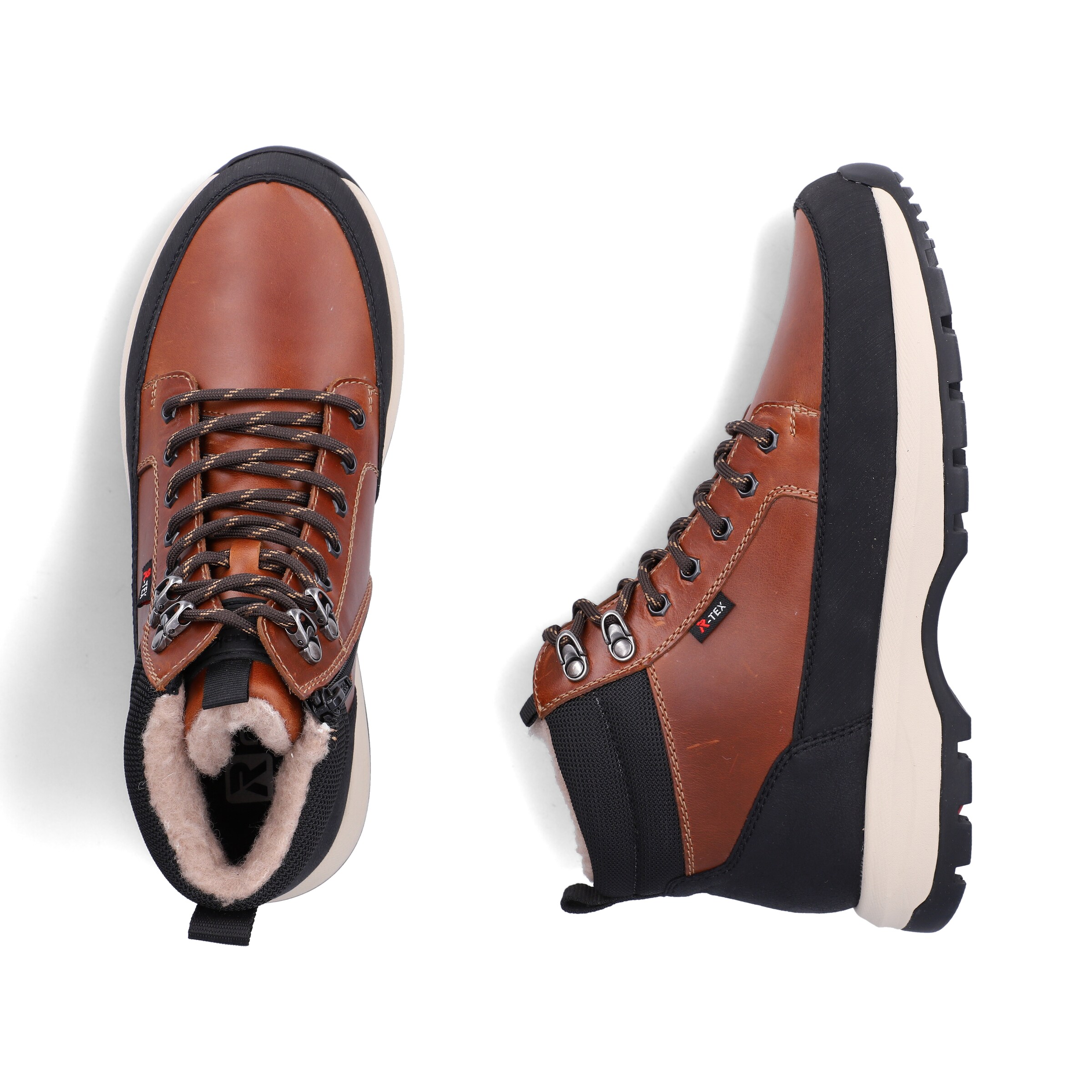 Bottines à lacets Rieker en marron
