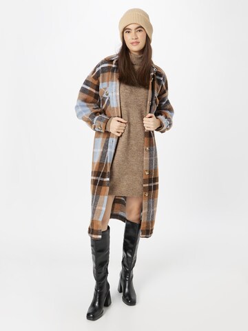 PIECES Knitted dress 'Ellen' in Brown