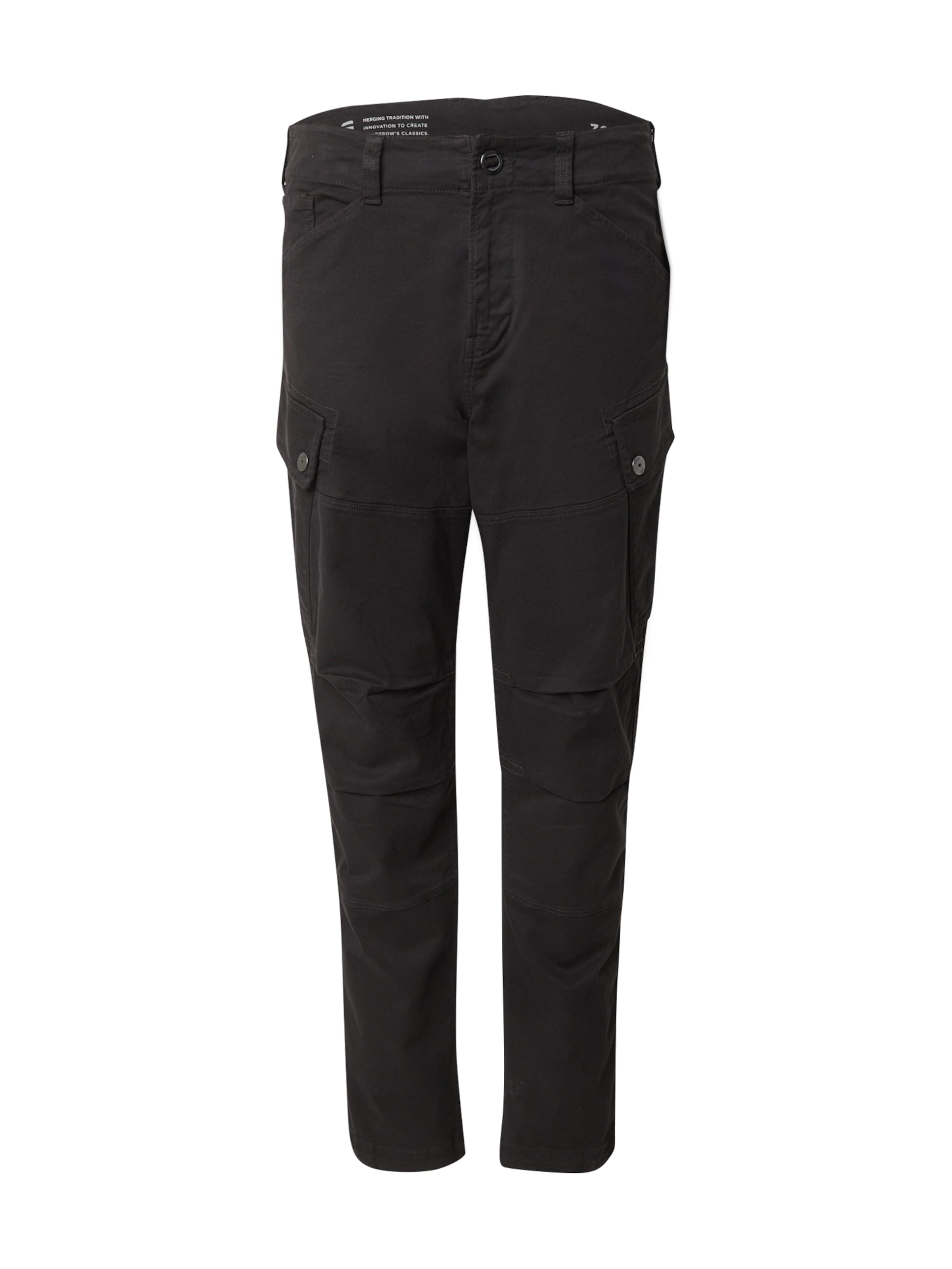 G-STAR Kargo hlače 'Roxic' | črna barva: sprednja stran