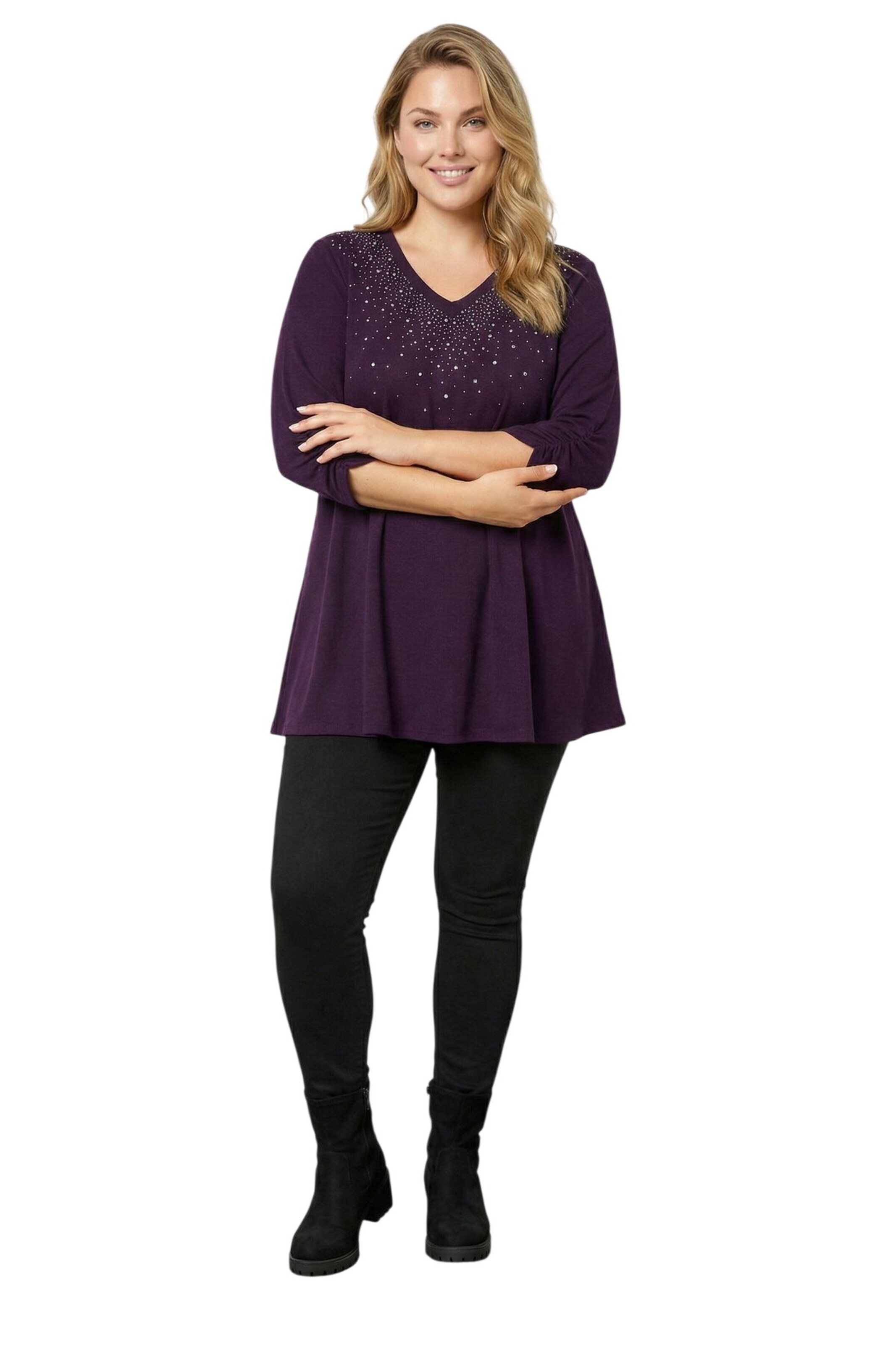 Stil Diva Sweater in Purple
