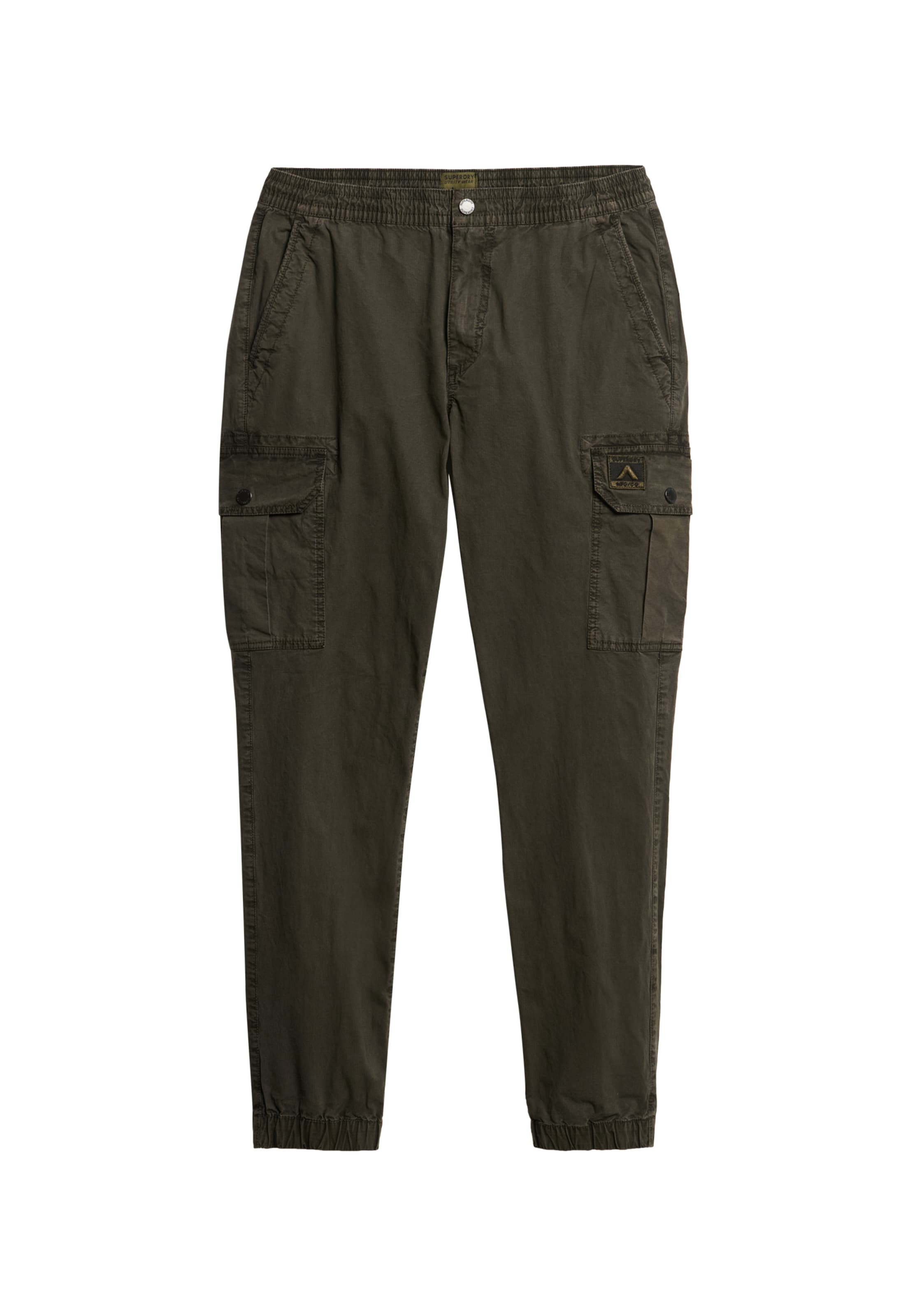 Superdry Tapered Cargobroek in Groen: voorkant