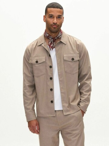 GABBA Regular fit Overhemd 'Clipper' in Bruin: voorkant