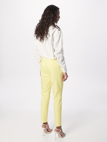 COMMA Regular Trousers with creases in Yellow