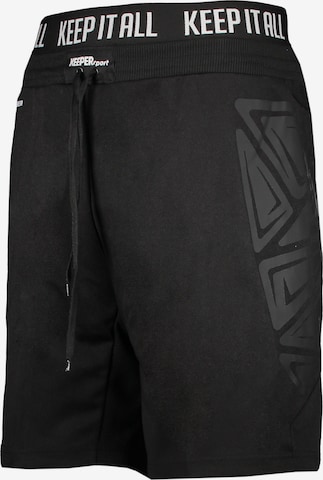 KEEPERsport Regular Workout Pants in Black: front