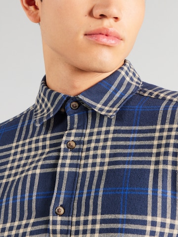 Only & Sons Slim fit Button Up Shirt 'ONSGUDMUND' in Blue