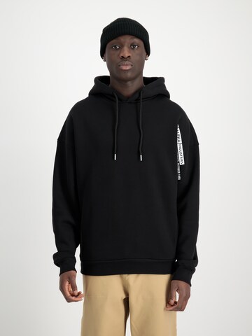 ALPHA INDUSTRIES Mikina – černá: přední strana