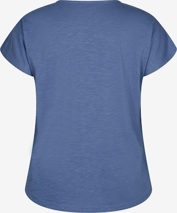 Zizzi Shirt 'Dan' in Blue