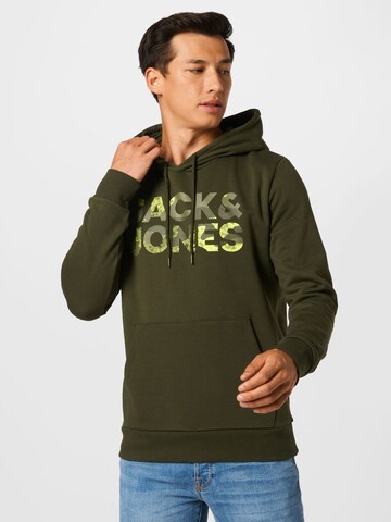 zaļš JACK & JONES Sportisks džemperis 'SOLDIER': no priekšpuses