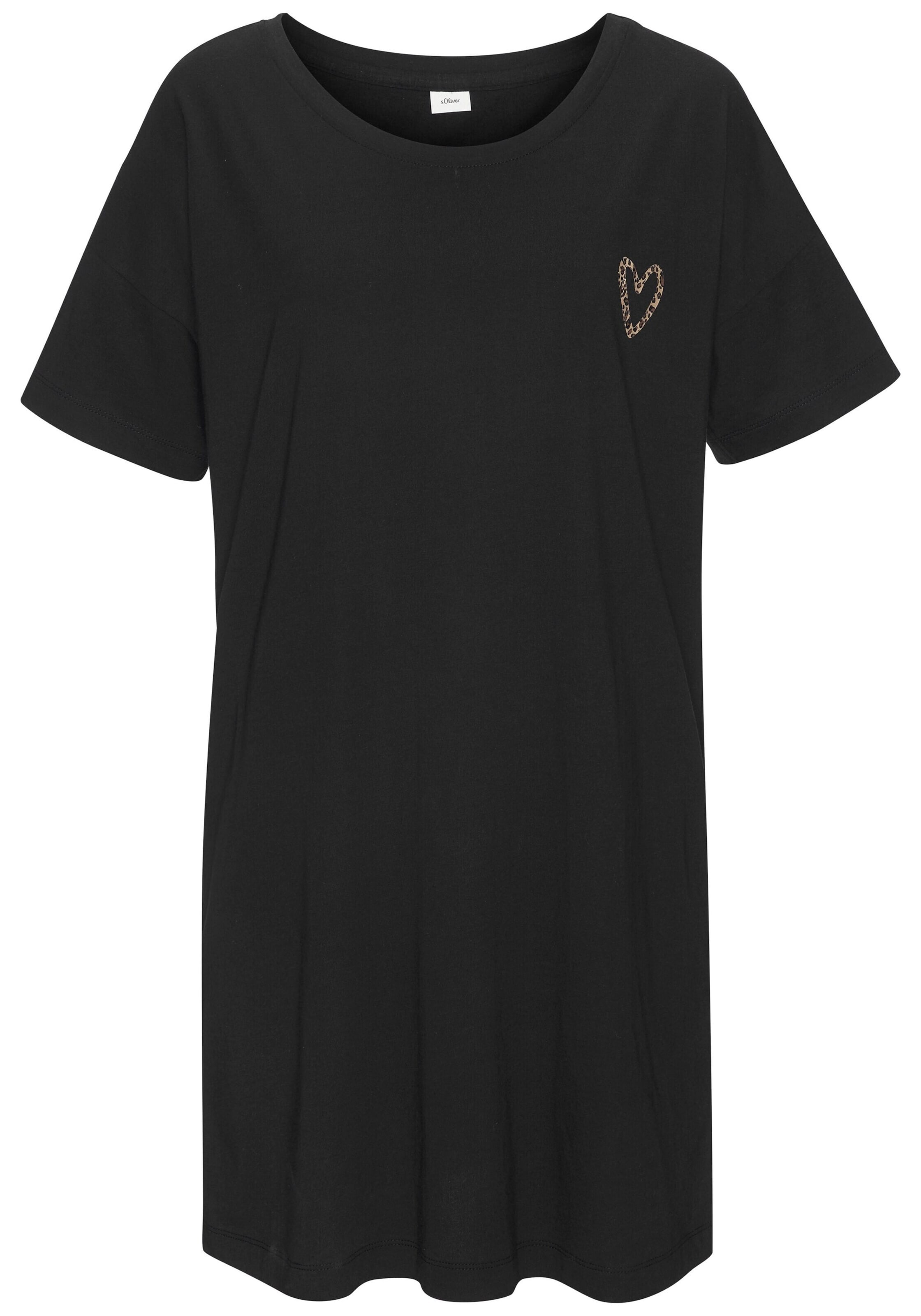 s.Oliver Nightgown in Black: front