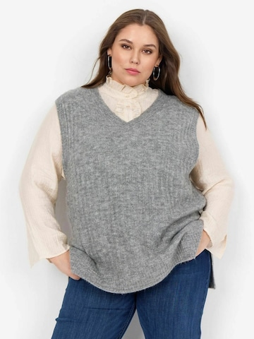 Cardigan 'Tonja' Wasabi Concept en gris : devant