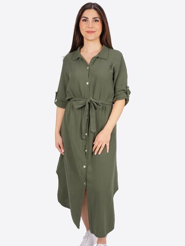 Robe-chemise 'Victoria' Seasons of April en vert : devant