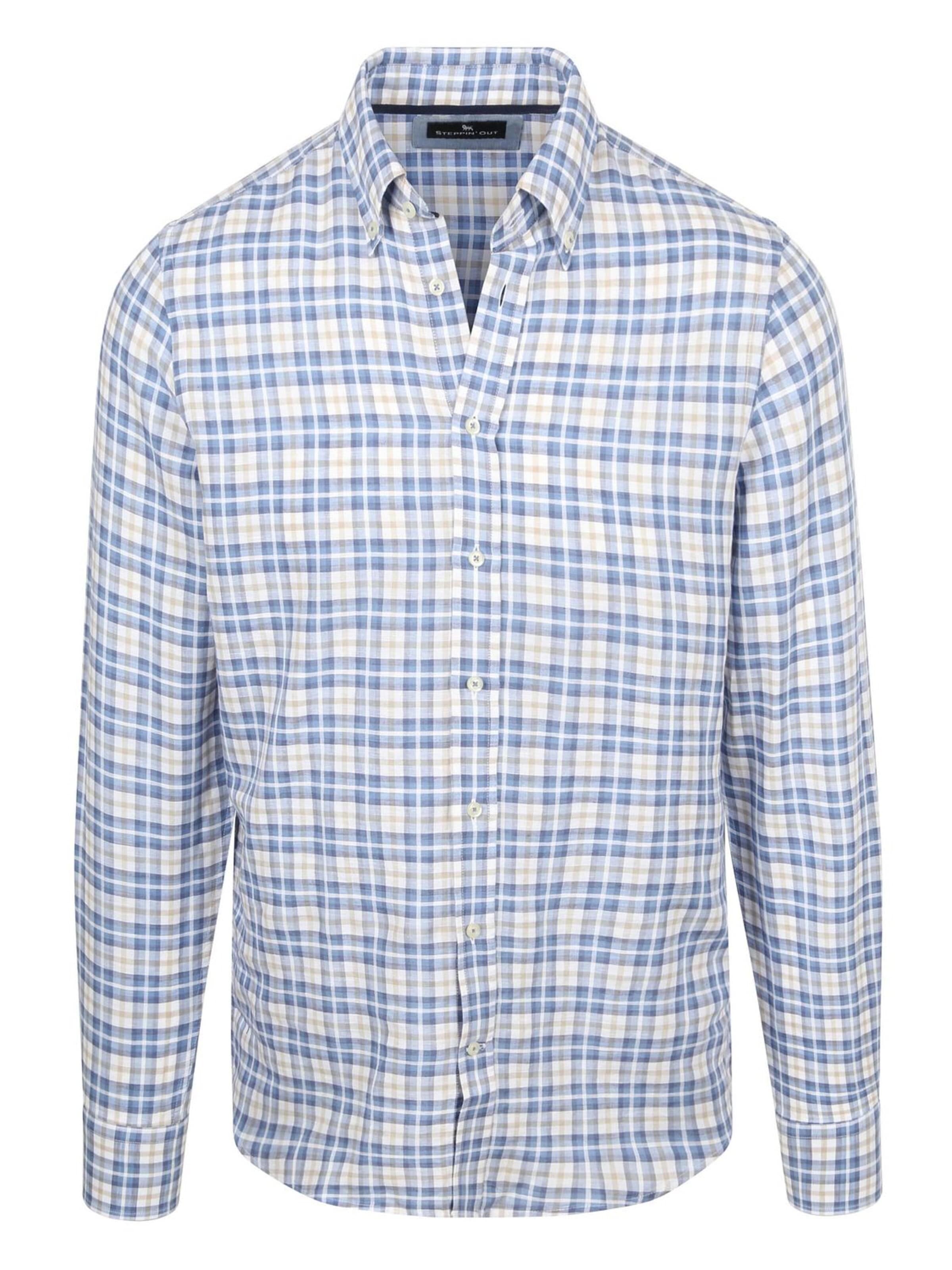 Steppin' out Regular fit Overhemd in Blauw: voorkant