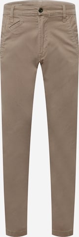 G-Star RAW - Calças chino 'Bronson' em castanho: frente