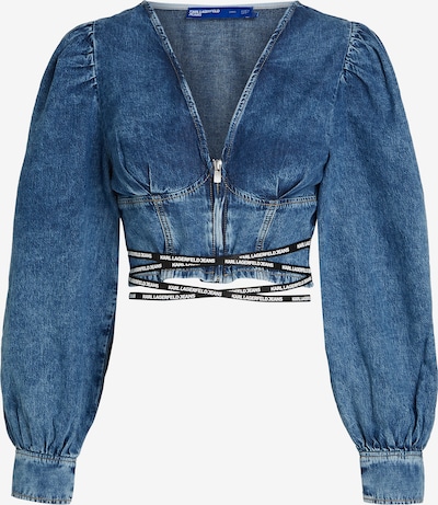 Marškinėliai iš KARL LAGERFELD JEANS, spalva – tamsiai (džinso) mėlyna, Prekių apžvalga