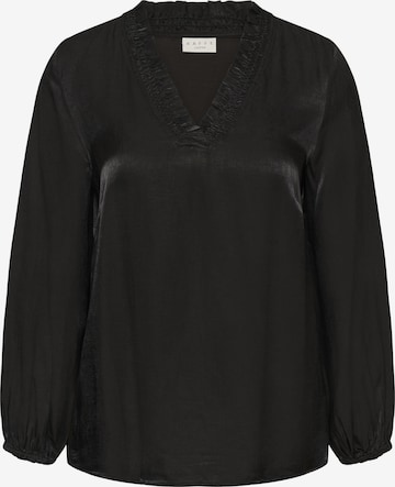 KAFFE CURVE Blouse 'KCmilia' in Black: front