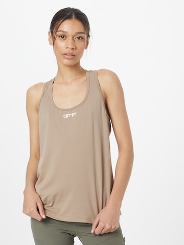 aim'n Sports Top in Brown: front