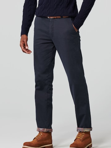 Meyer Hosen Regular Chino Pants in Blue: front