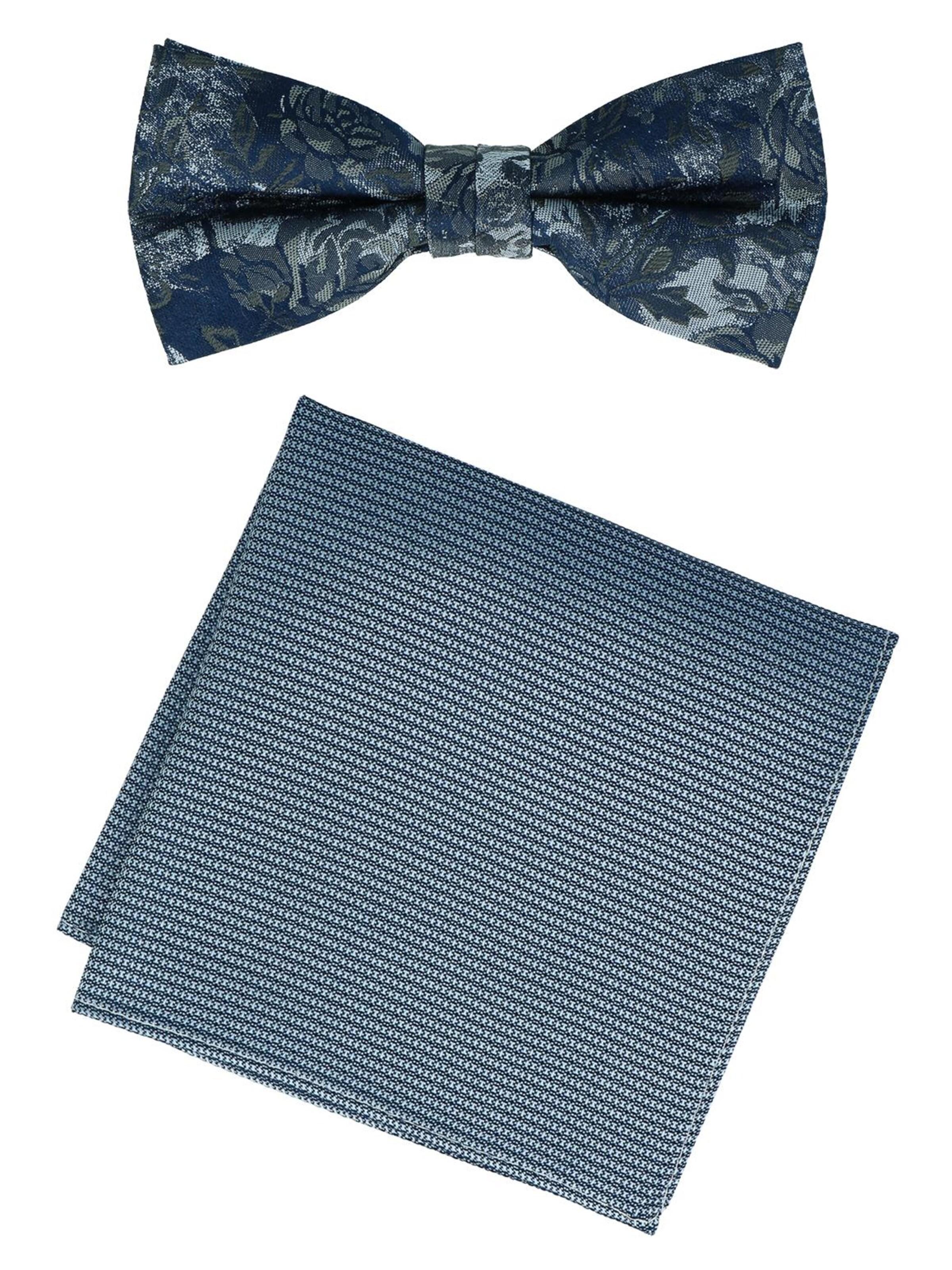 WILLEN Fliege 'Set Floral/ Uni'‌‌‌‌‌‌‌ in Blau: Vorderseite