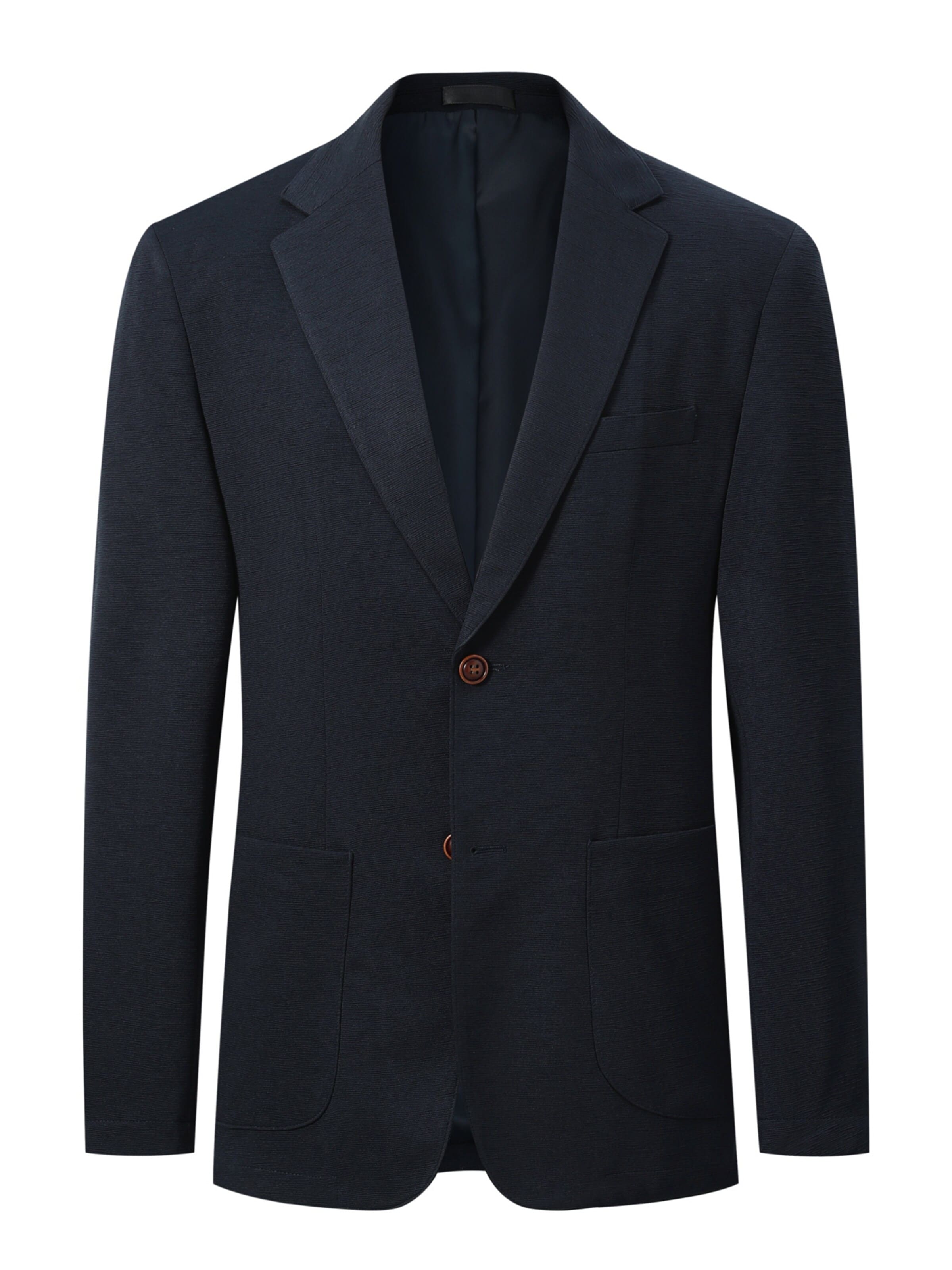 ALLTHEMEN Suit Jacket 'Welle' in Blue: front