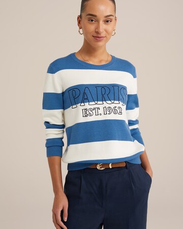 WE Fashion Svetr – modrá: přední strana