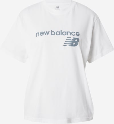 new balance T-Shirt in dunkelgrau / weiß, Produktansicht