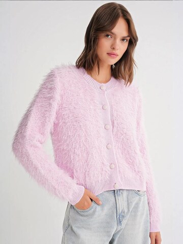 MixRay Gebreid vest in Roze: voorkant