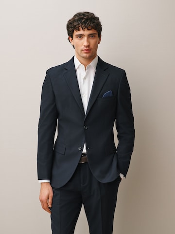Coupe slim Veste de costume 'Motionflex' Next en bleu : devant
