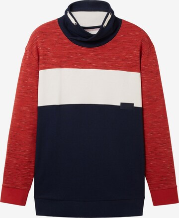 Sweat-shirt TOM TAILOR Men + en rouge : devant