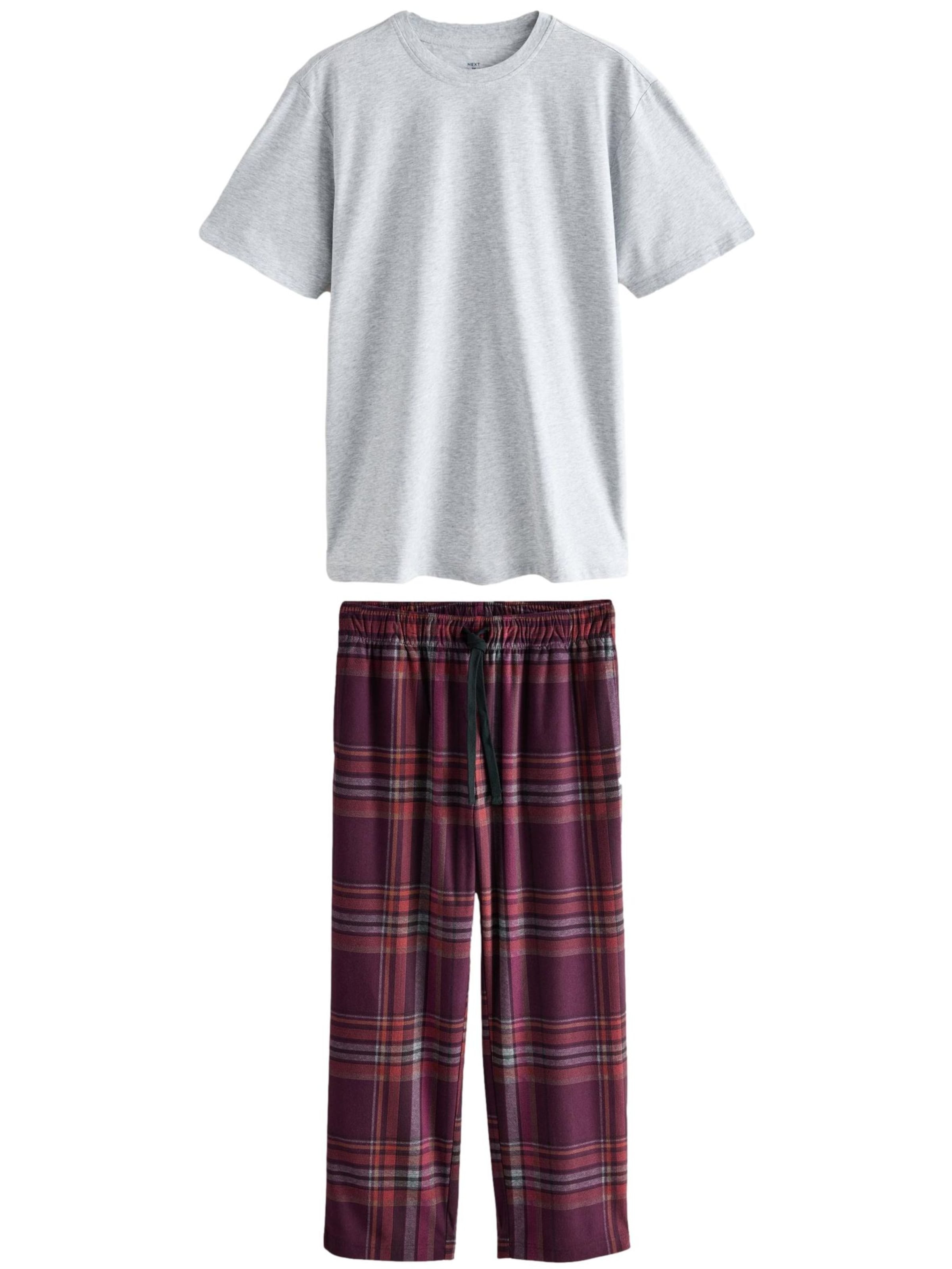 Next Пижама длинная в Серый: спереди