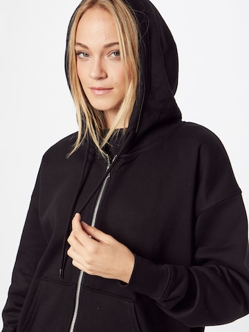 WEEKDAY Zip-Up Hoodie 'Alisa' in Black