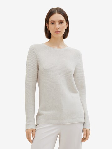 TOM TAILOR Sweater in Beige: front