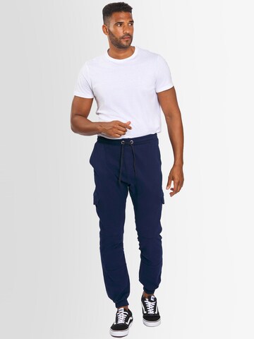 Effilé Pantalon cargo Alessandro Salvarini en bleu : devant