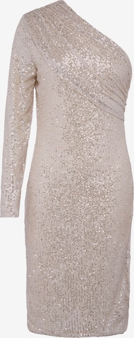 Robe de cocktail faina en beige : devant