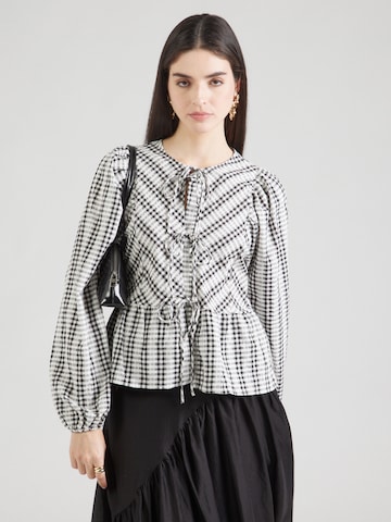 YAS Blouse 'YASCELLI' in Zwart: voorkant