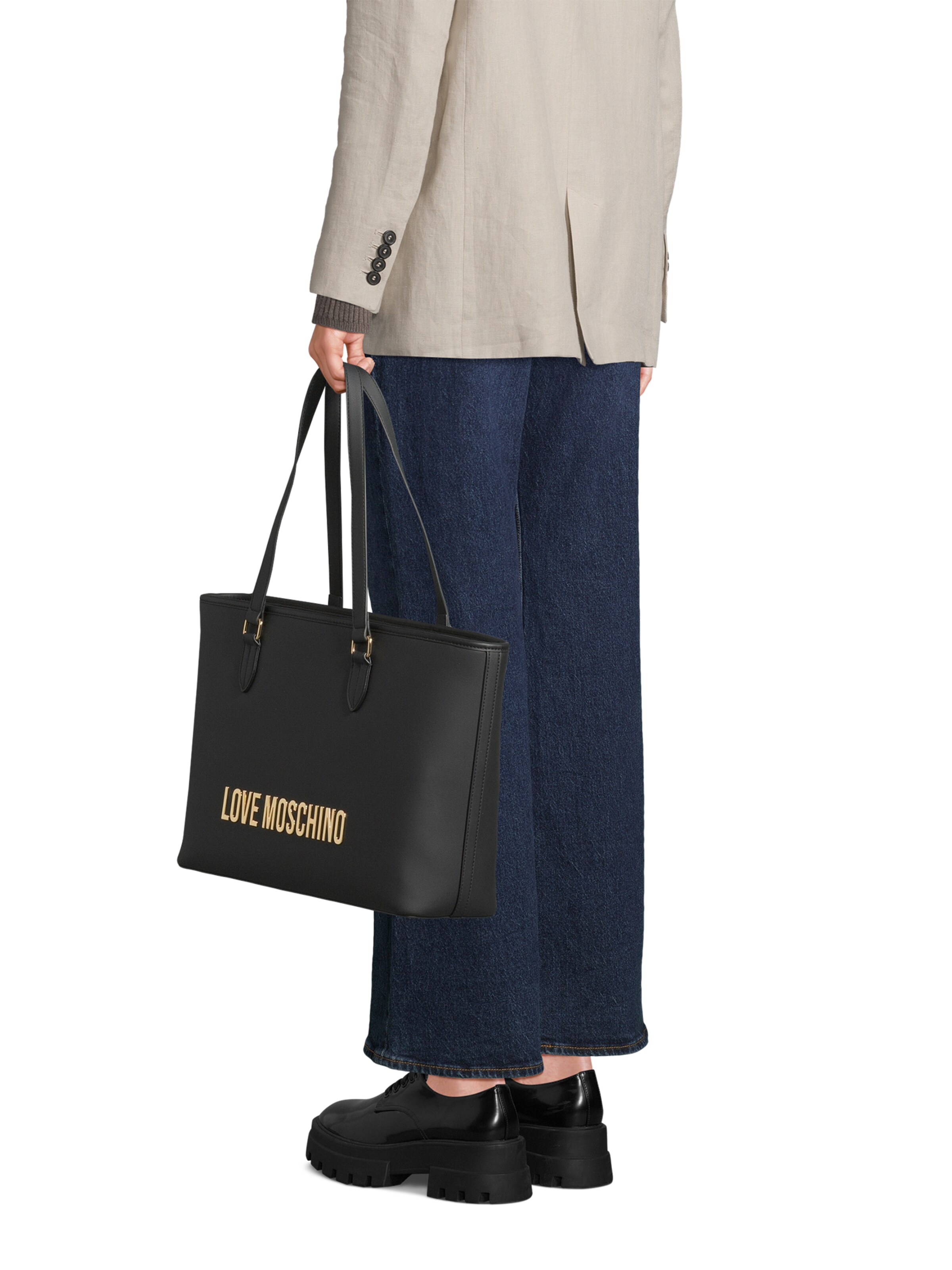 Love Moschino Nákupní taška – černá: přední strana