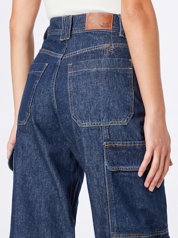 River Island Tapered Cargojeans in Blauw
