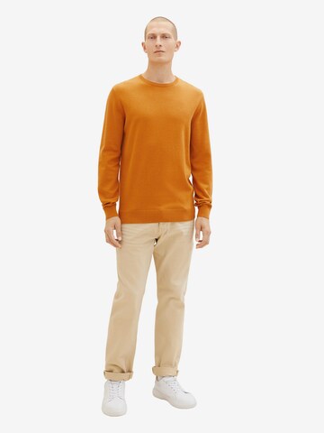 TOM TAILOR Regular Fit Pullover in Orange