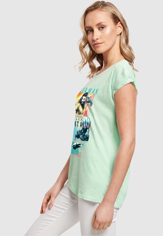 ABSOLUTE CULT Shirt 'Aquaman - Character Tiles' in Groen
