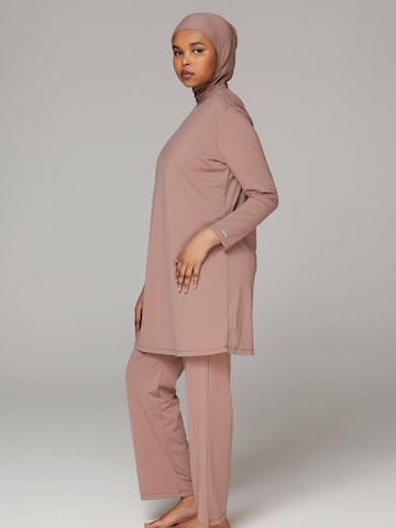 SIYA Swimwear High neck Badpak 'South - Covered' in Beige