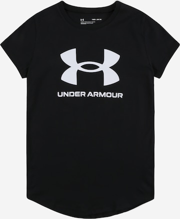 UNDER ARMOUR Функционална тениска в черно: отпред