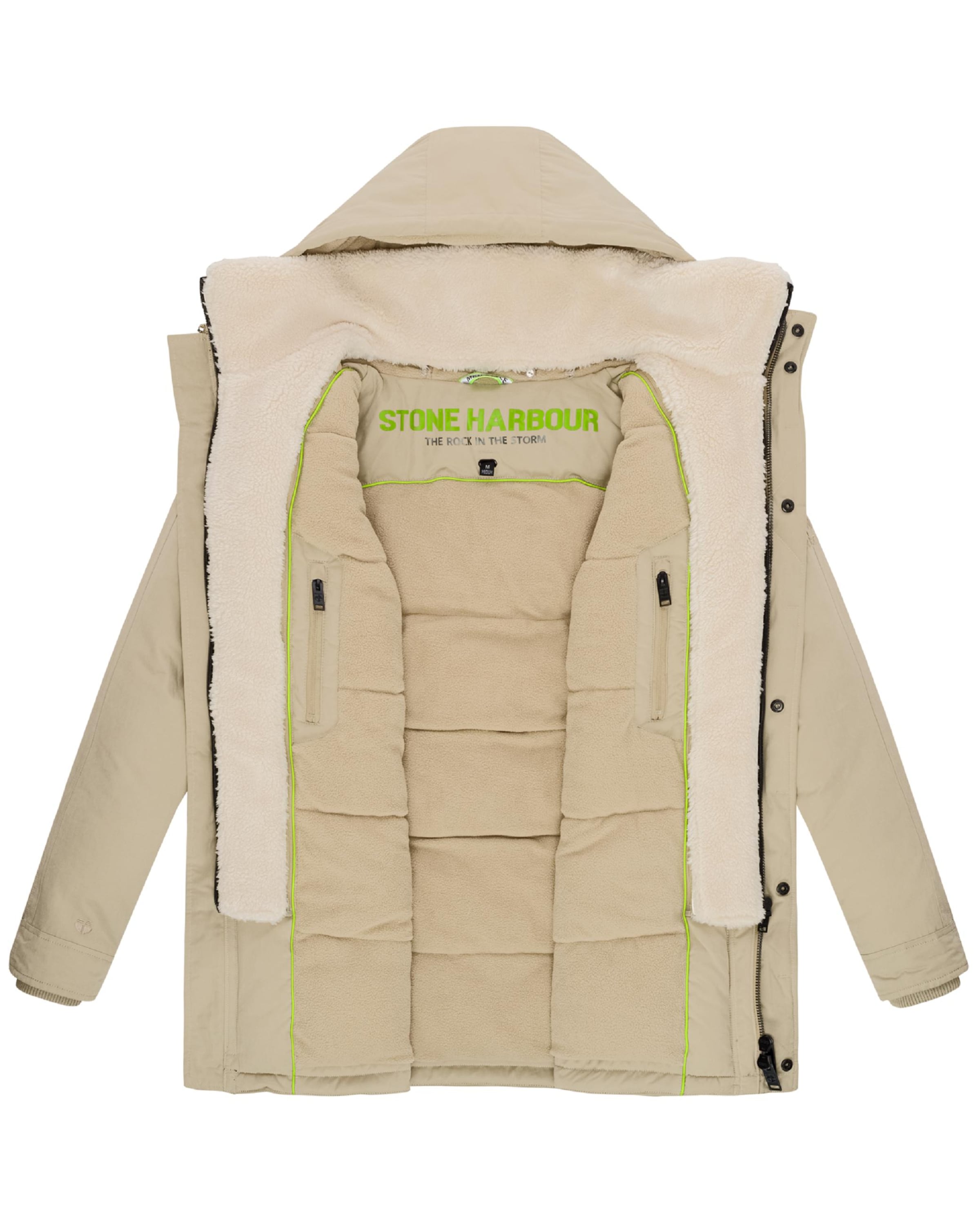 STONE HARBOUR Vinterfrakke 'Navroos XX' i beige