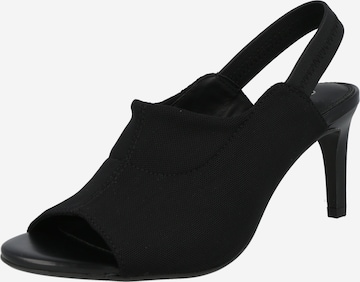 Sandale de la Calvin Klein pe negru: față