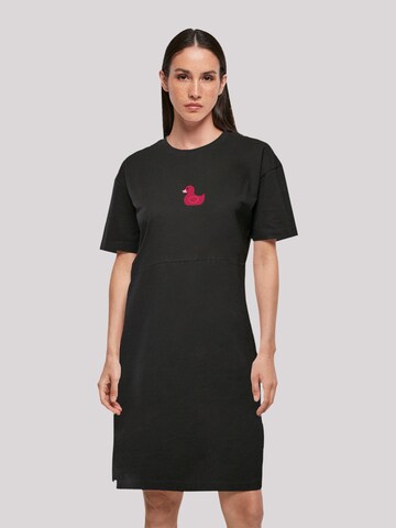 F4NT4STIC Kleid 'Ente Magenta' in Schwarz: Vorderseite