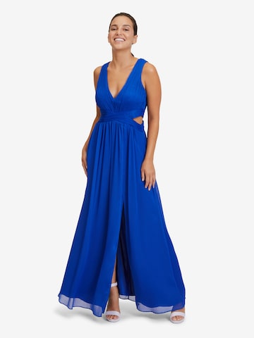 Robe de soirée Vera Mont en bleu : devant