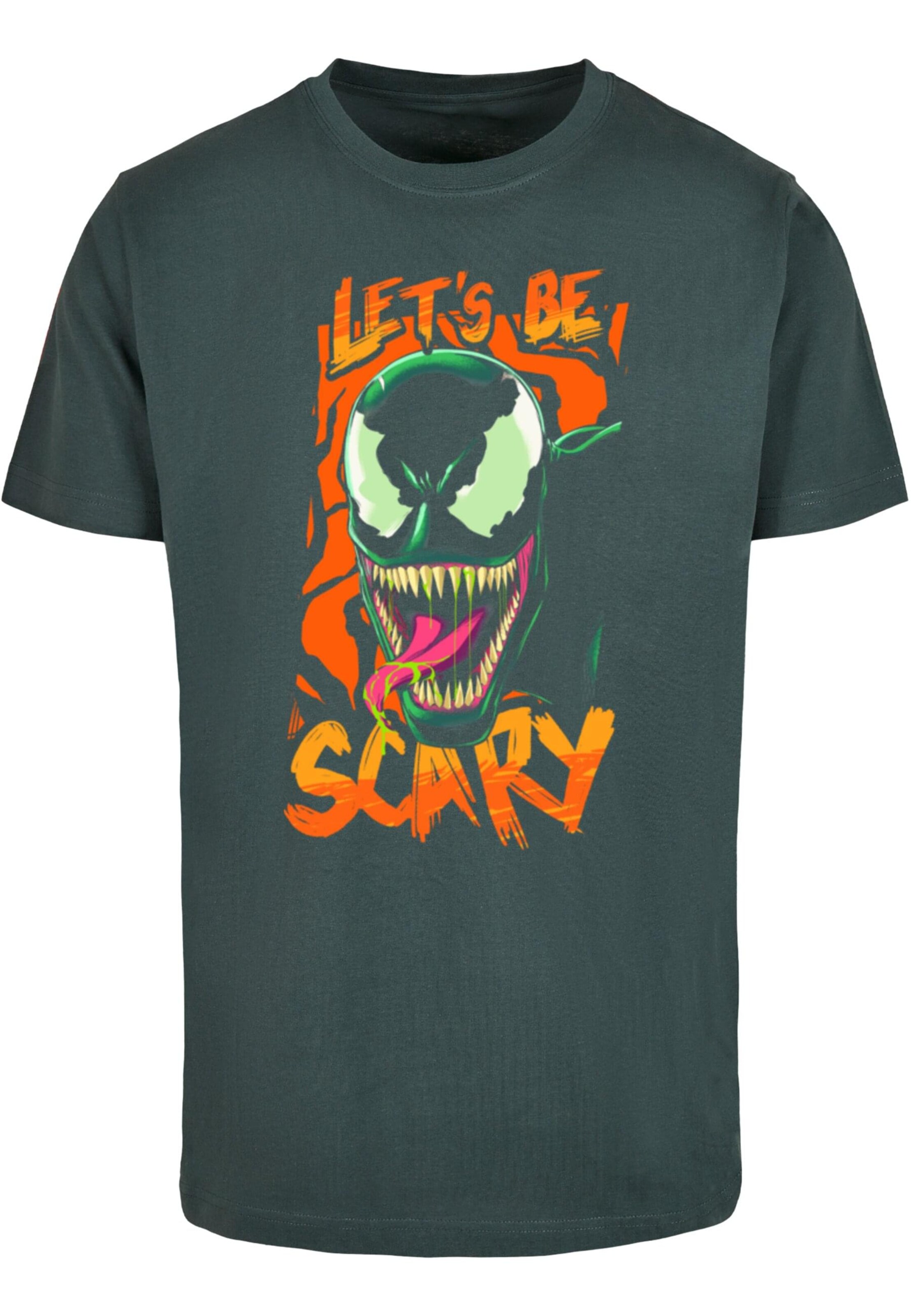 ABSOLUTE CULT Shirt 'Venom - Lets Be Scary' in Groen: voorkant