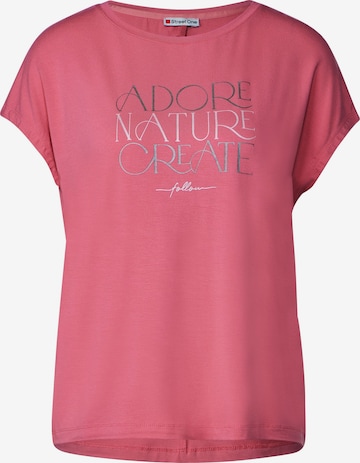 T-shirt STREET ONE en rose : devant