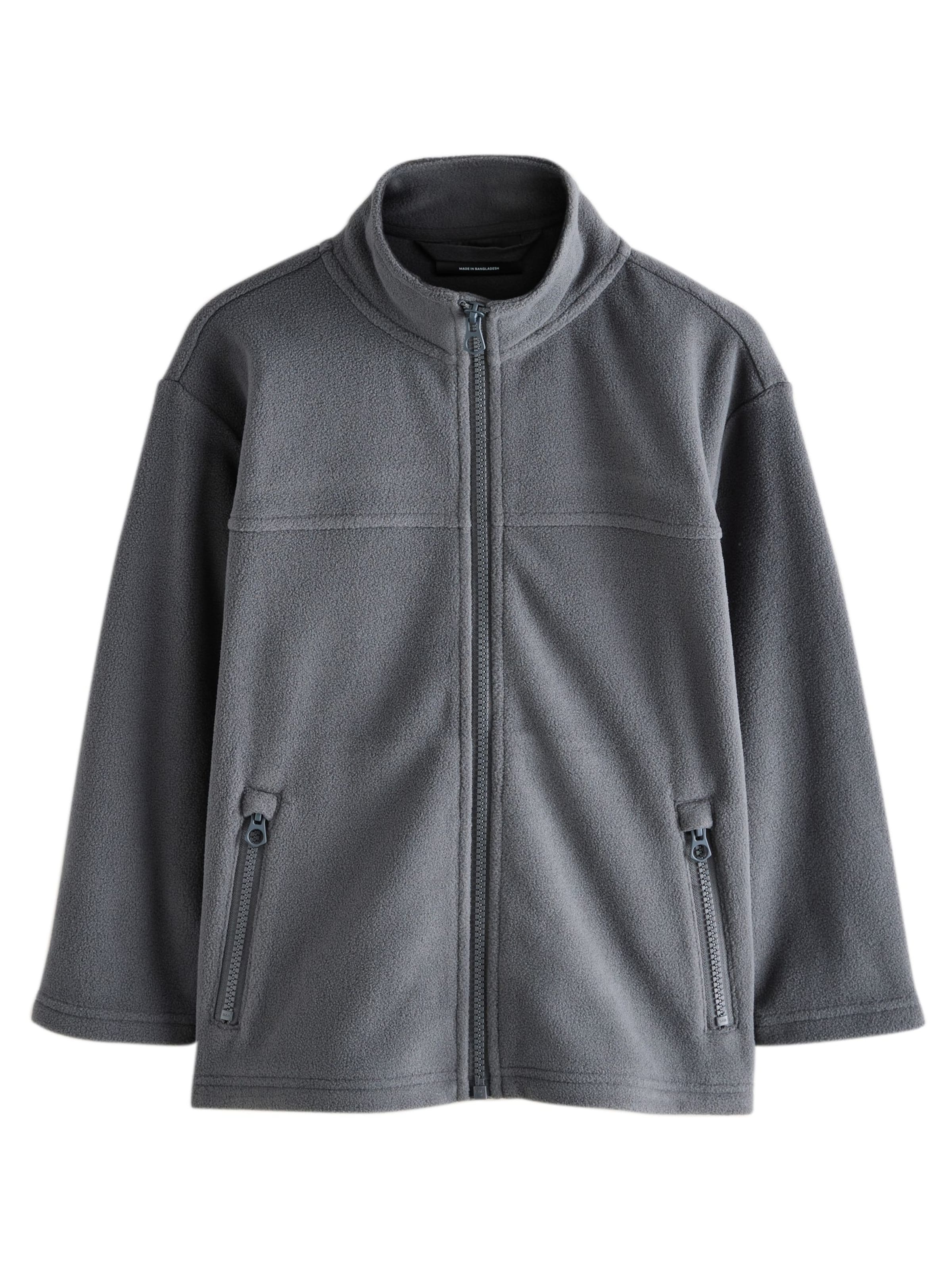 Next Fleecejakke i grå: forside