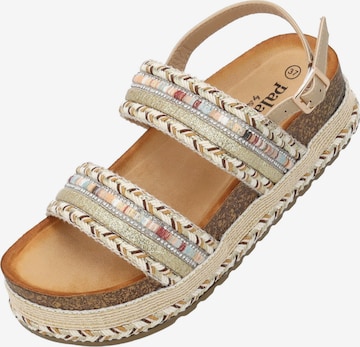 Palado by Sila Sahin Sandaal 'Aifate' in Goud: voorkant