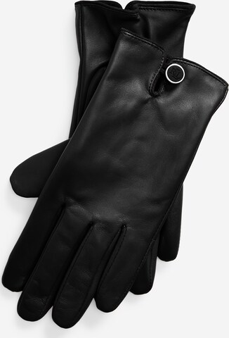 Lauren Ralph Lauren - Guantes con dedos en negro: frente