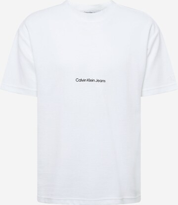 Calvin Klein Jeans Koszulka 'Ottoman' w kolorze biały: przód